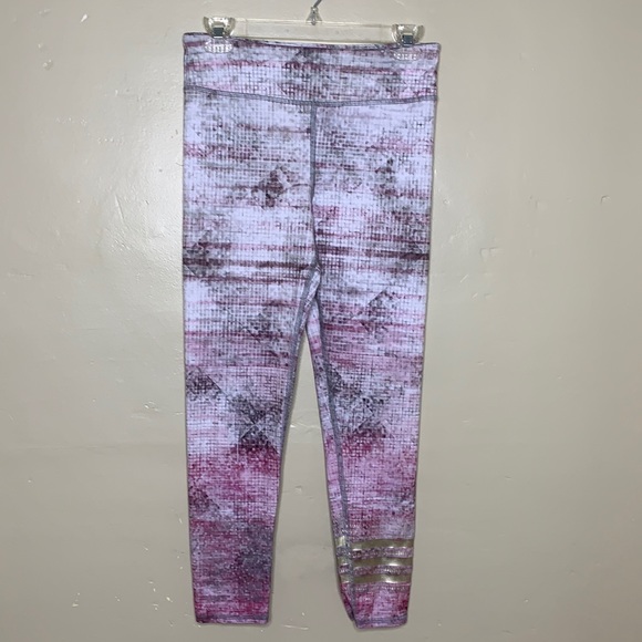 EVOLUTION & CREATION ACTIVE Ombré Leggings Gray & Magenta Activewear Workout - Picture 1 of 8